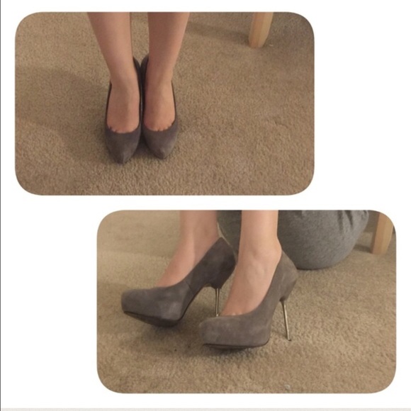 Zara grey suede pump 37 - Picture 2 of 6